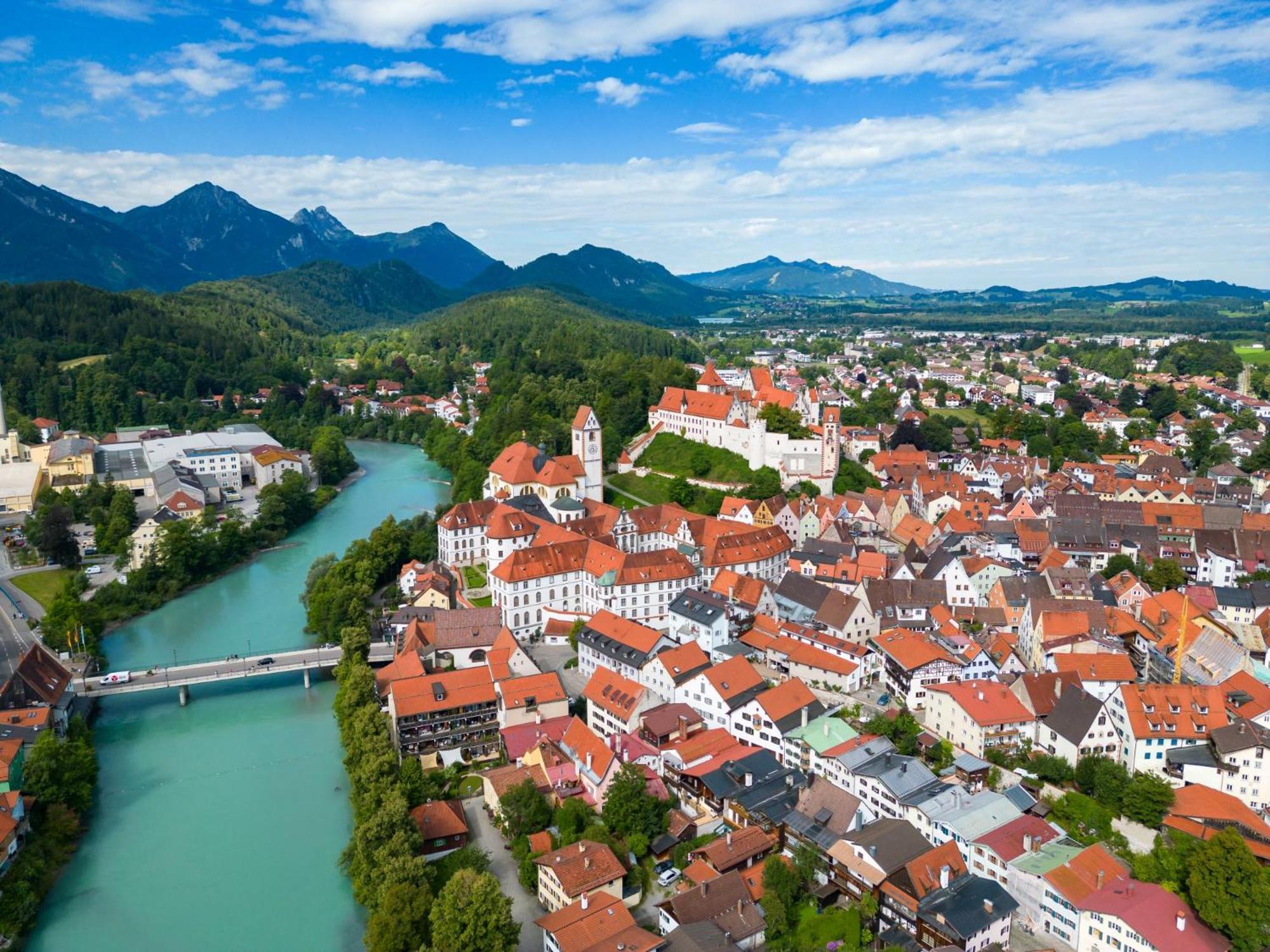 Ferienwohnung Herzstueck Im Haus Schlossblick Füssen Esterno foto
